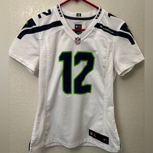 Seattle Seahawks 12th man - Nike On-Field Women’s Jersey – White – Size Small
